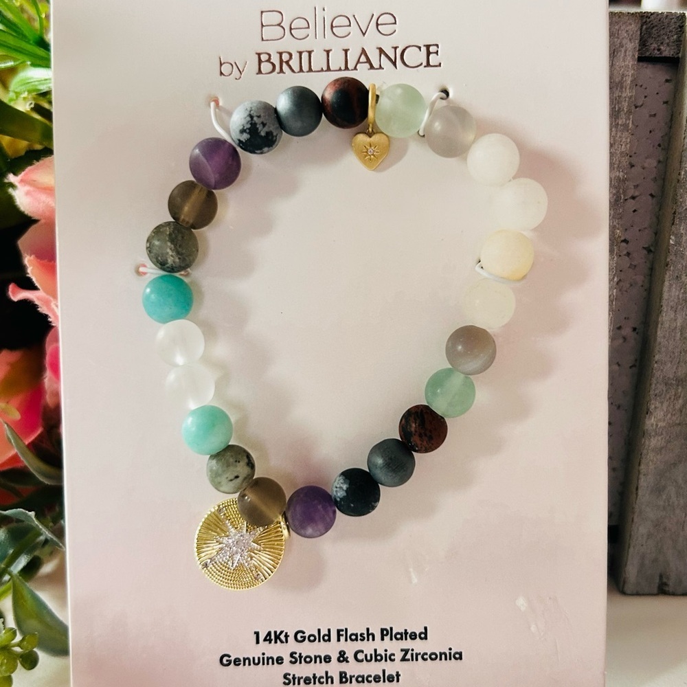 Believe by Brilliance Multicolor Gemstone Bracelet